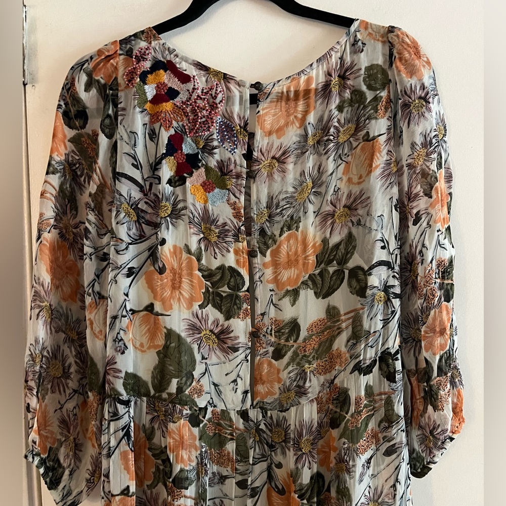 Anthropologie Espalier Embroidered Tunic Dress - Picture 8 of 9